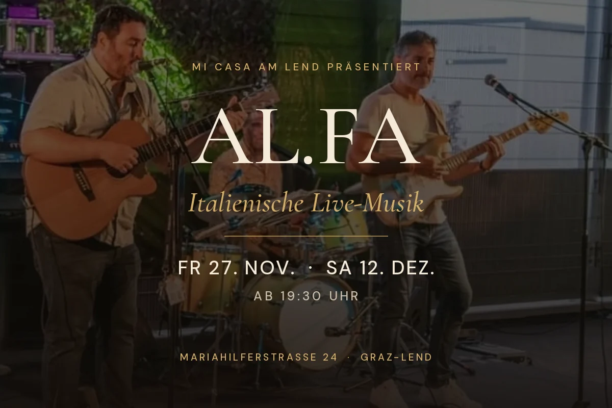 AL.FA · Italienische Live-Musik – Mi Casa am Lend